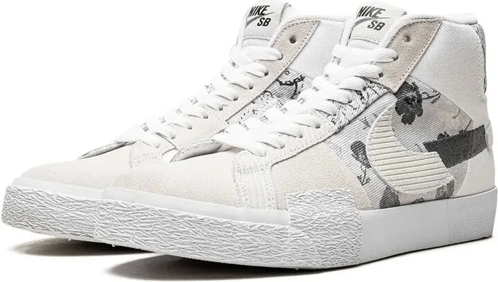 SB Zoom Blazer Mid Edge "Floral White/Grey" sneakers - Image 5