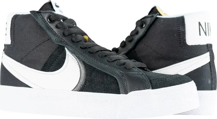 SB Zoom Blazer Mid PRM Plus Men's Skateboard Shoes DR9144-001 Black White