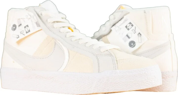 SB Zoom Blazer Mid PRM Plus Men's Skateboard Shoes DZ7587-110 Summit White