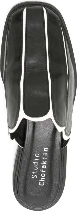 Scallop-Edge Leather Mules - Image 4