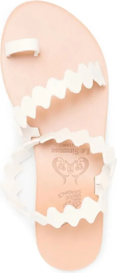Scallop-Hem Flat Sandals - Image 4