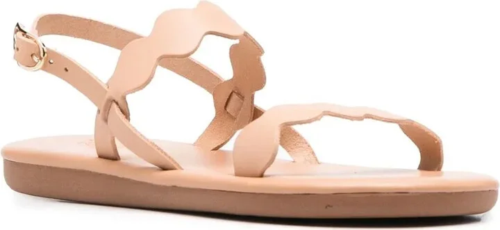 Scallop Leather Sandals - Image 2