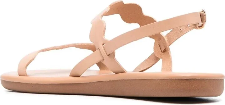 Scallop Leather Sandals - Image 3