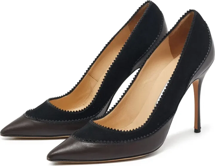 Scalloped Leather Pumps - Image 2