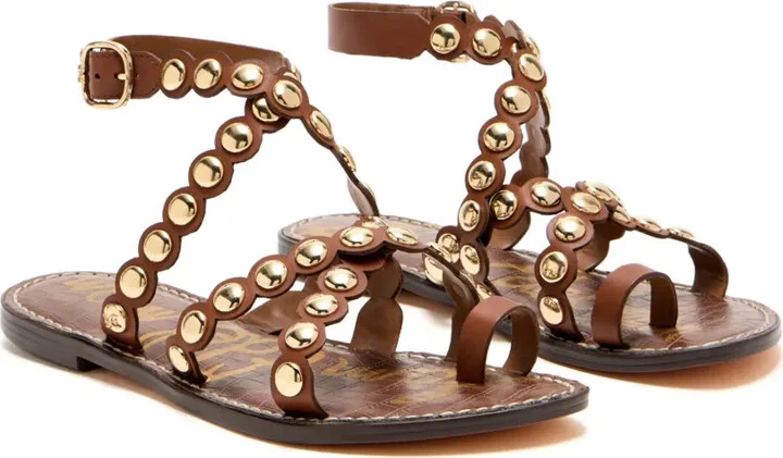 Scalloped Studded Sandals - Image 2