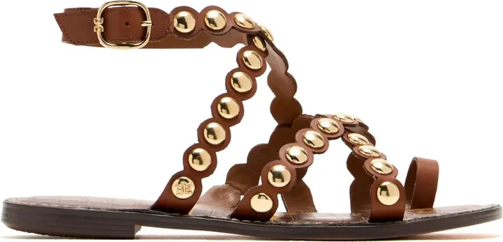Scalloped Studded Sandals