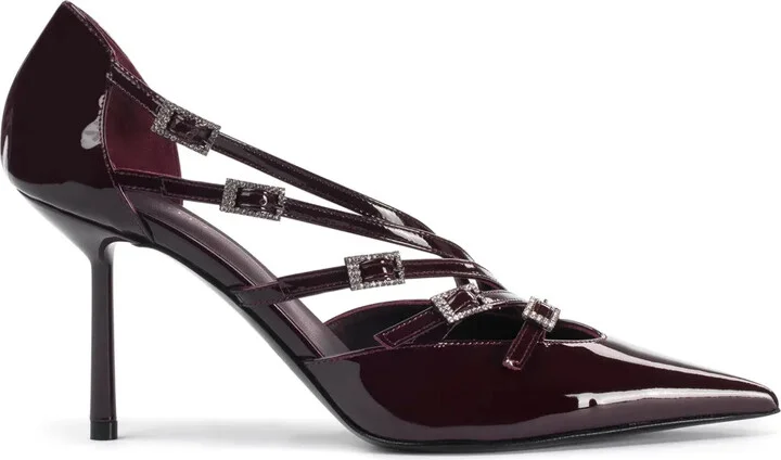 Scarlet 100mm leather pumps