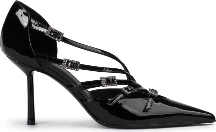 Scarlet 100mm leather pumps