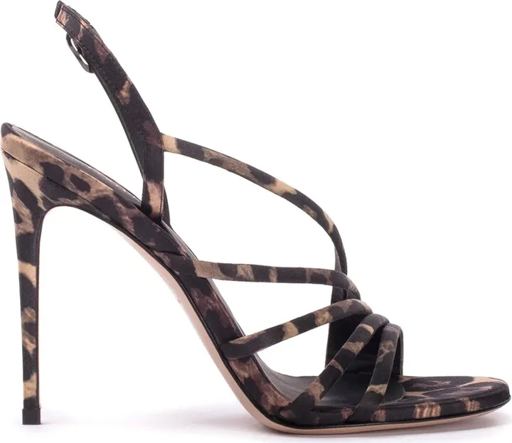 Scarlet 105mm leopard-print sandals