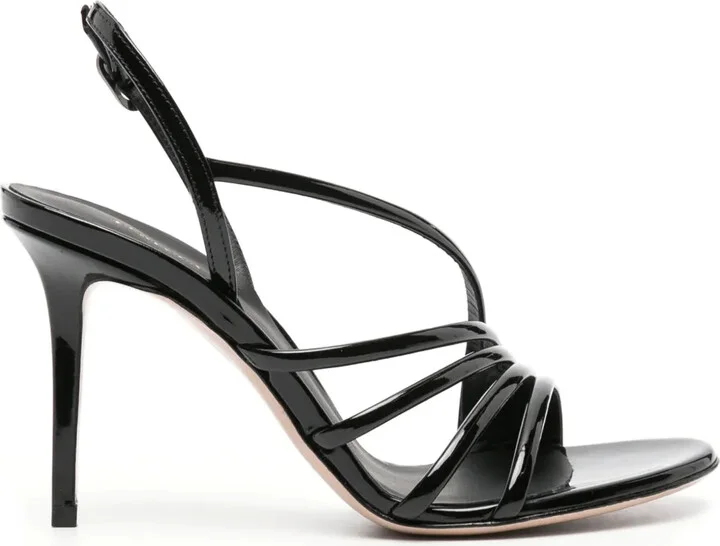 Scarlet 105mm patent-leather sandals
