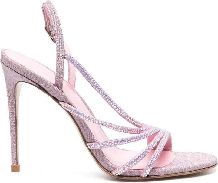 Scarlet 105mm rhinestone-embellished sandals