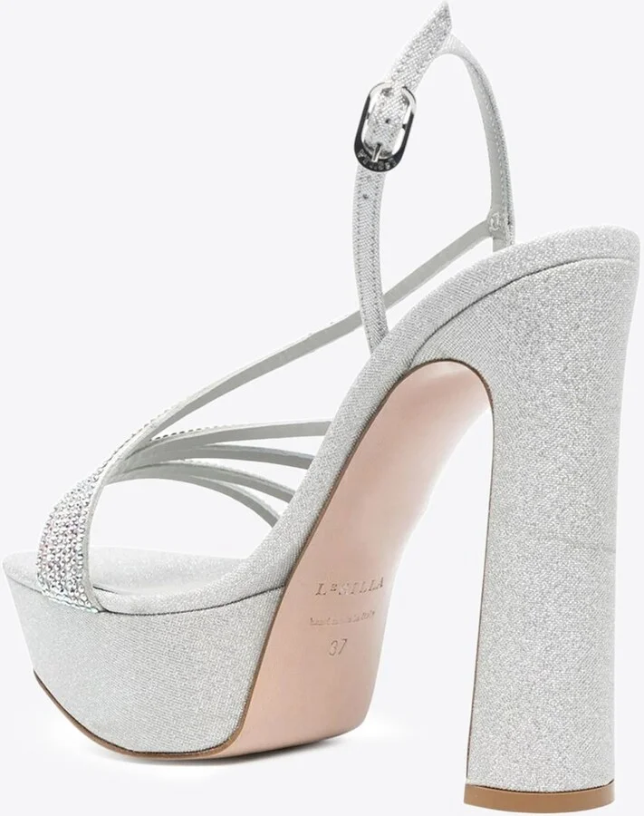 Scarlet 140 Crystal Embellished Platform Sandals - Image 2
