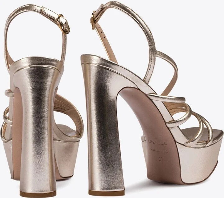 Scarlet 140 Laminated Leather Platform Sandals - Image 2