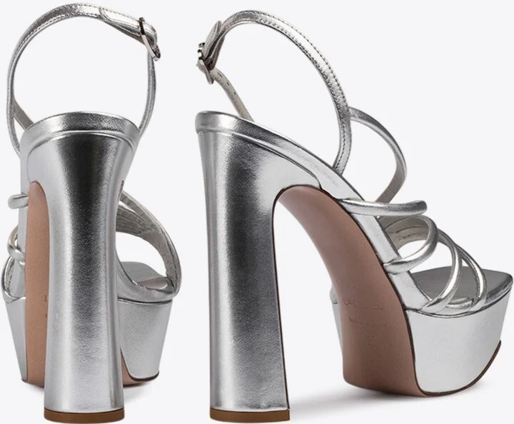 Scarlet 140 Laminated Leather Platform Sandals - Image 2