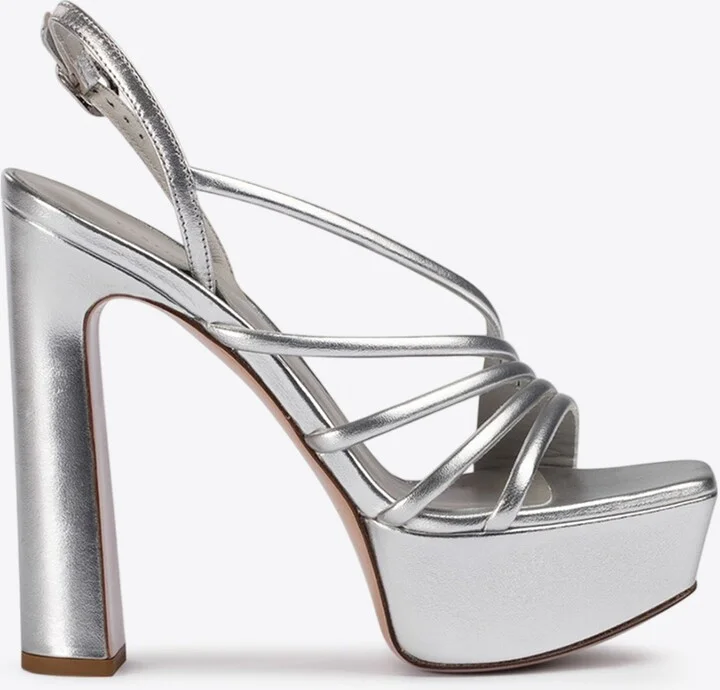 Scarlet 140 Laminated Leather Platform Sandals