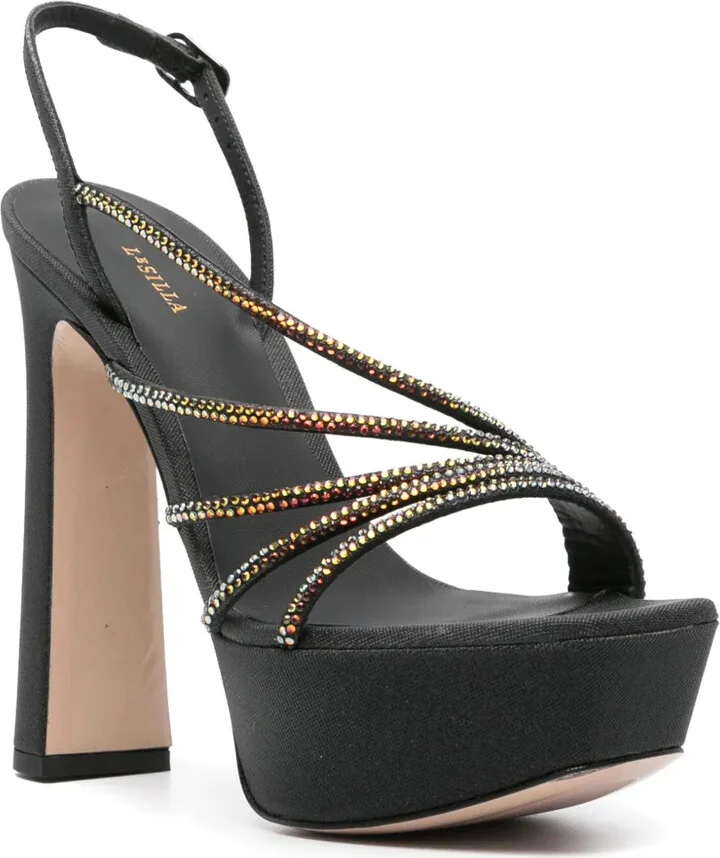 Scarlet 140mm rhinestone-embellished sandals - Image 2