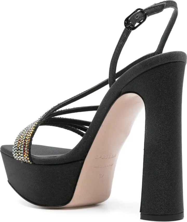 Scarlet 140mm rhinestone-embellished sandals - Image 3