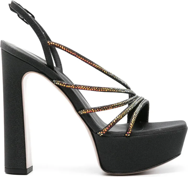 Scarlet 140mm rhinestone-embellished sandals