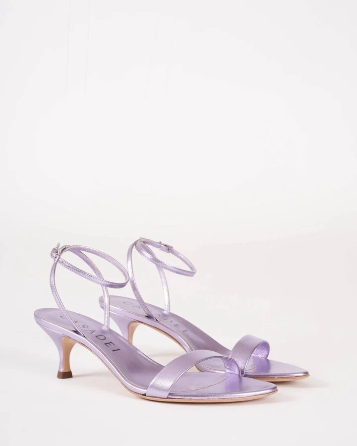 Scarlet Cristal Trasp Heel In Flash Wisteria/metallic