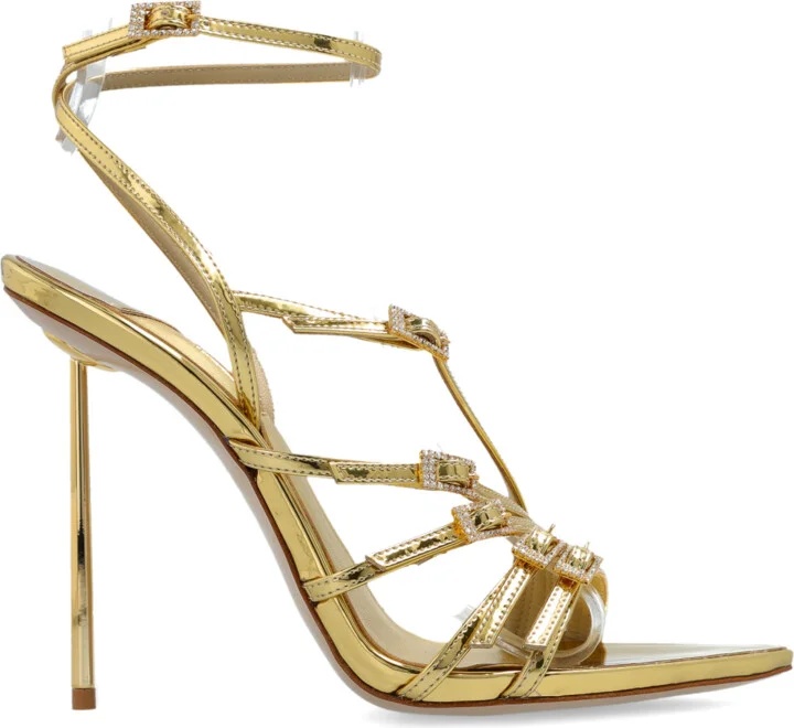 Scarlet High-heeled Sandals, , - Gold