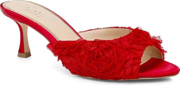 Scarlet Mesh Flower Sandal