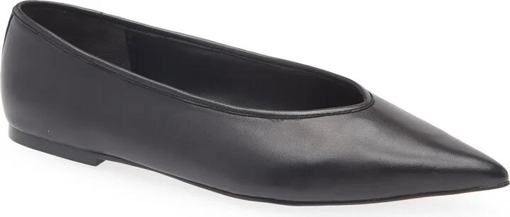 Scarlet Pointed Toe Flat