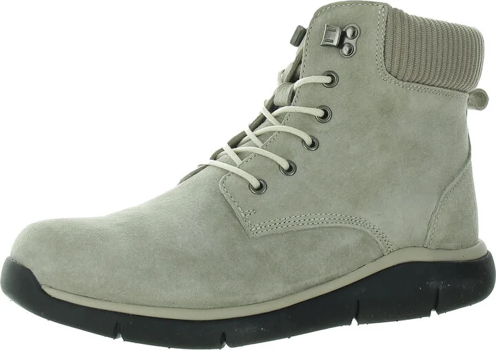 Scarlet Womens Ankle Leather Combat & Lace-up Boots