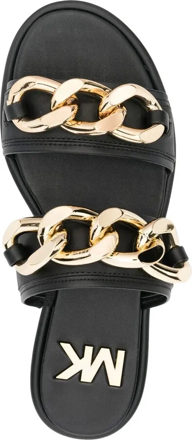 Scarlett 30mm chain-link leather slides - Image 4