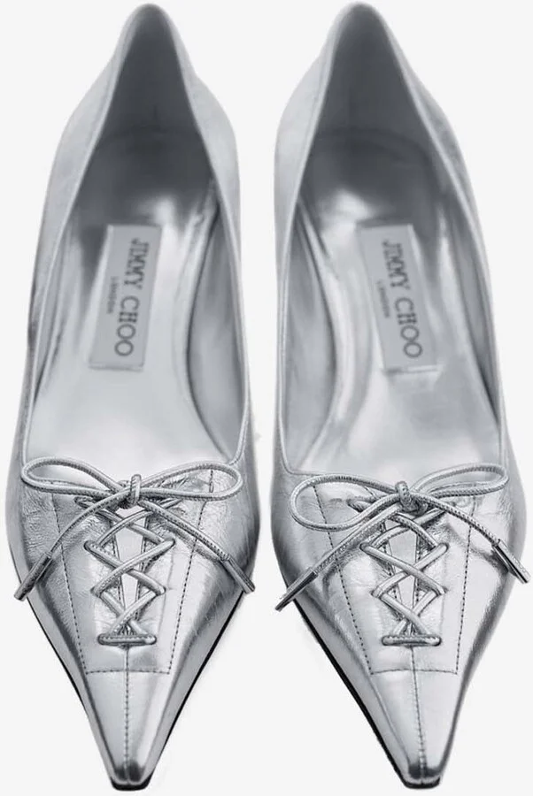 Scarlett 50 Metallic Leather Pumps - Image 3
