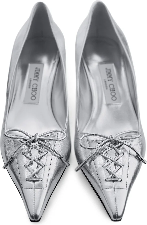Scarlett 50 silver-tone pumps - Image 5