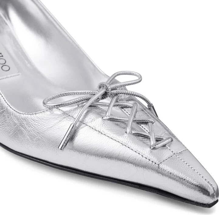 Scarlett 50 silver-tone pumps - Image 6