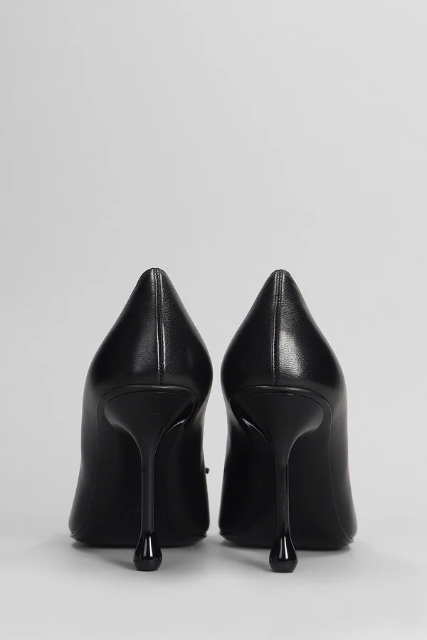 Scarlett 85 Pumps In Black Leather - Image 4
