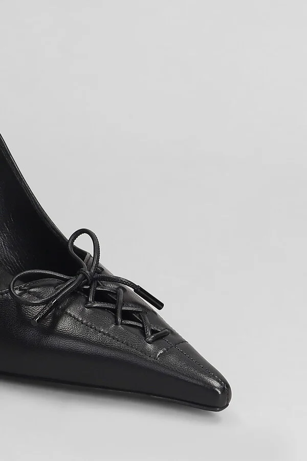 Scarlett 85 Pumps In Black Leather - Image 5