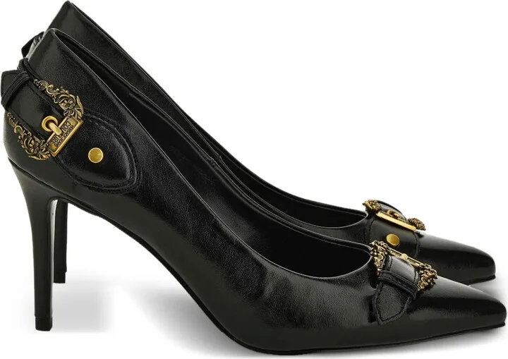Scarlett buckle-detail pointed-toe pumps