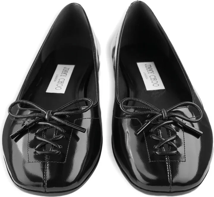Scarlett lace-up bow ballerina flats - Image 4