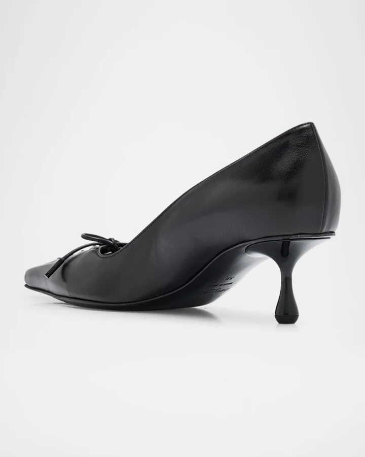 Scarlett Leather Corset Kitten Pumps - Image 3