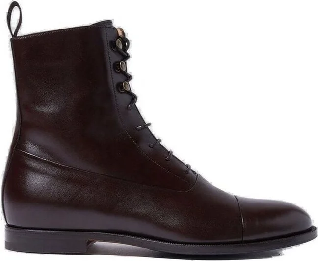 Scarosso Archie Round-Toe Lace-Up Boots