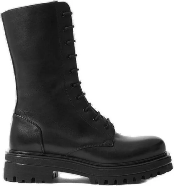 Scarosso Cara Almond Toe Lace-Up Boots