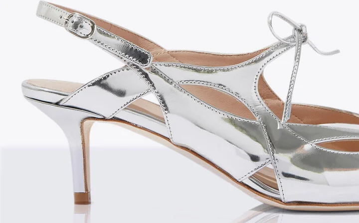 Scarosso Cinderella Slingback Pumps - Woman Heels Silver Eu - 35 - Image 2