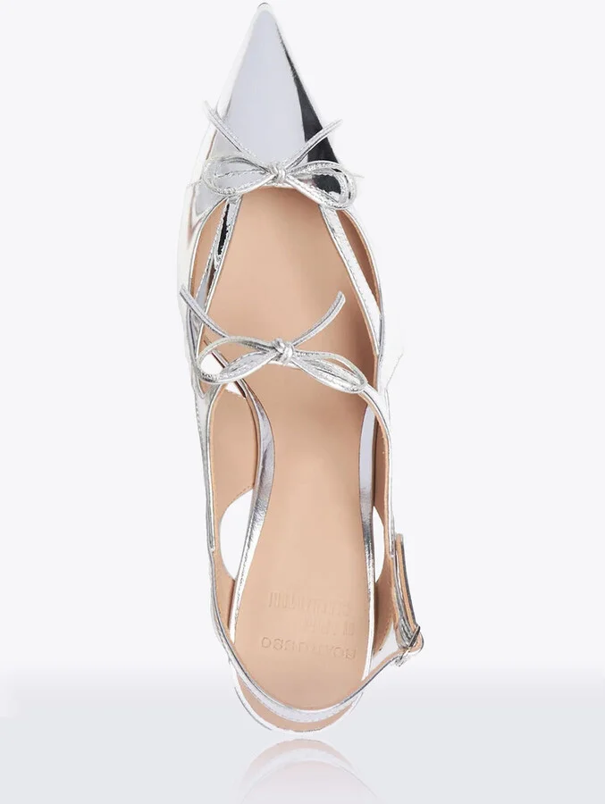 Scarosso Cinderella Slingback Pumps - Woman Heels Silver Eu - 35 - Image 4