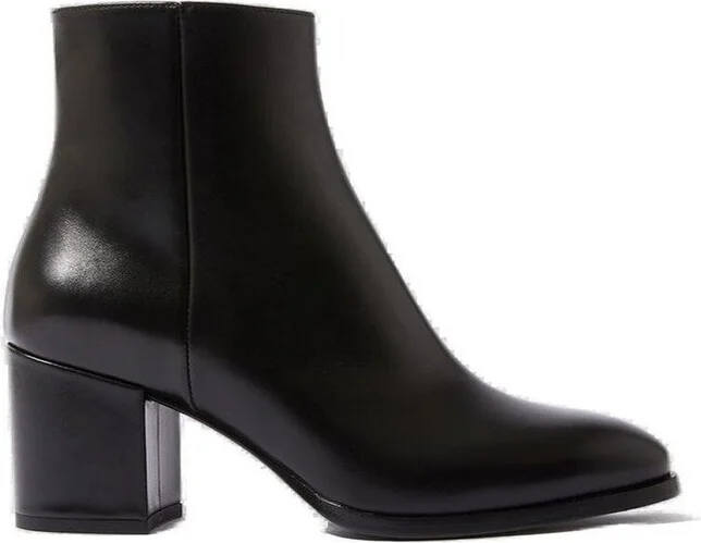 Scarosso Costanza Polished-Finish Zipped Ankle Boots