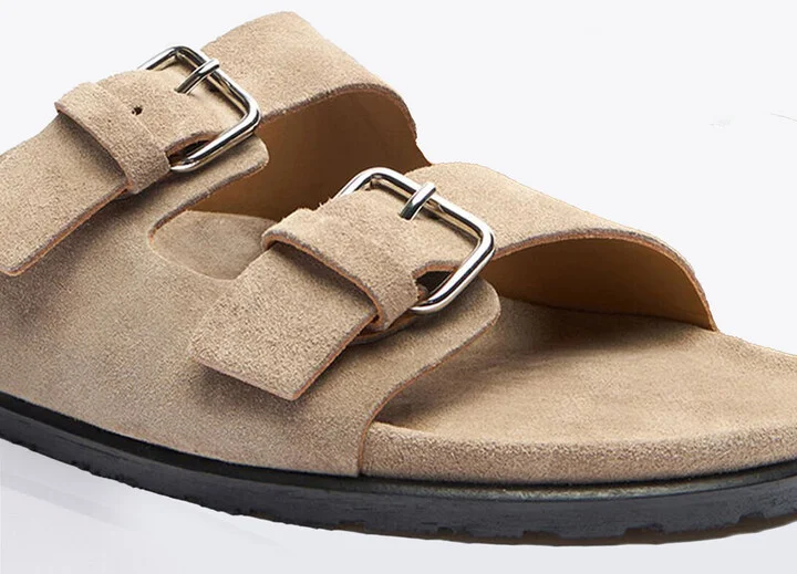Scarosso Enea Suede Sandals - Man Sandals Beige Eu - 43.5 - Image 2