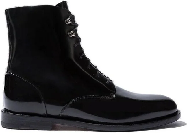 Scarosso Eva Almond Toe Lace-Up Boots
