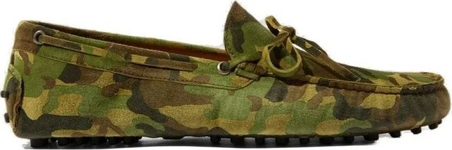 Scarosso James Camouflage-Printed Slip-On Loafers