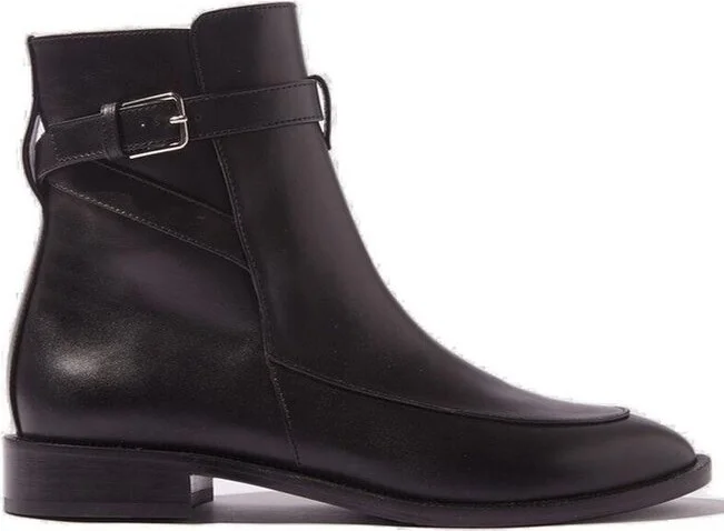 Scarosso Kelly Almond Toe Buckled Boots