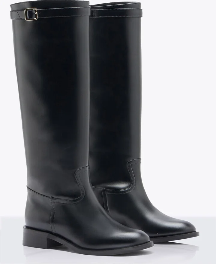 Scarosso Lauren High Leather Boots - Woman Boots Black Eu - 35 - Image 3
