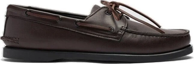 Scarosso Morgan Round-Toe Lace-Up Boat Shoes