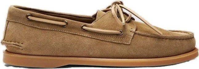 Scarosso Morgan Round-Toe Lace-Up Boat Shoes