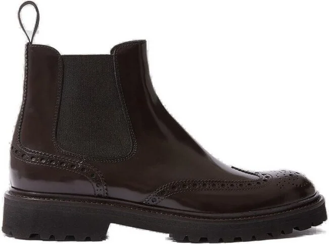 Scarosso Poppy Slip-On Brogue Boots