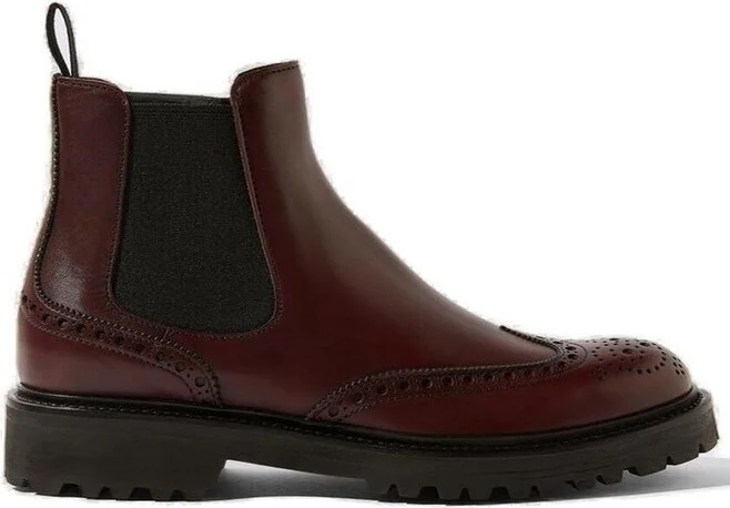 Scarosso Poppy Slip-On Brogue Boots